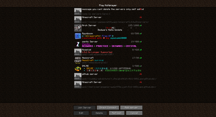 Minecraft 1.8.8 servers image did not loaded
